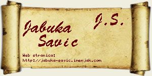 Jabuka Savić vizit kartica